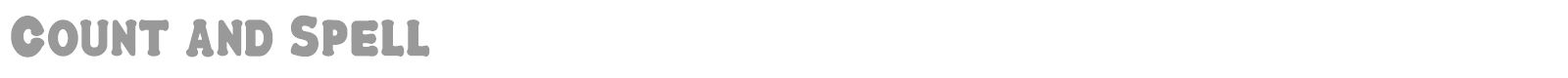 Count and Spell font preview